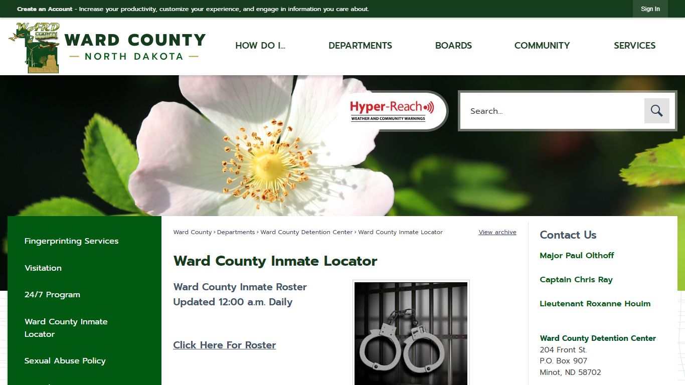 Ward County Inmate Locator | Ward County, ND - Official ...