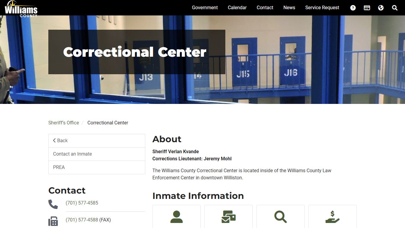 Correctional Center - Williams County, ND